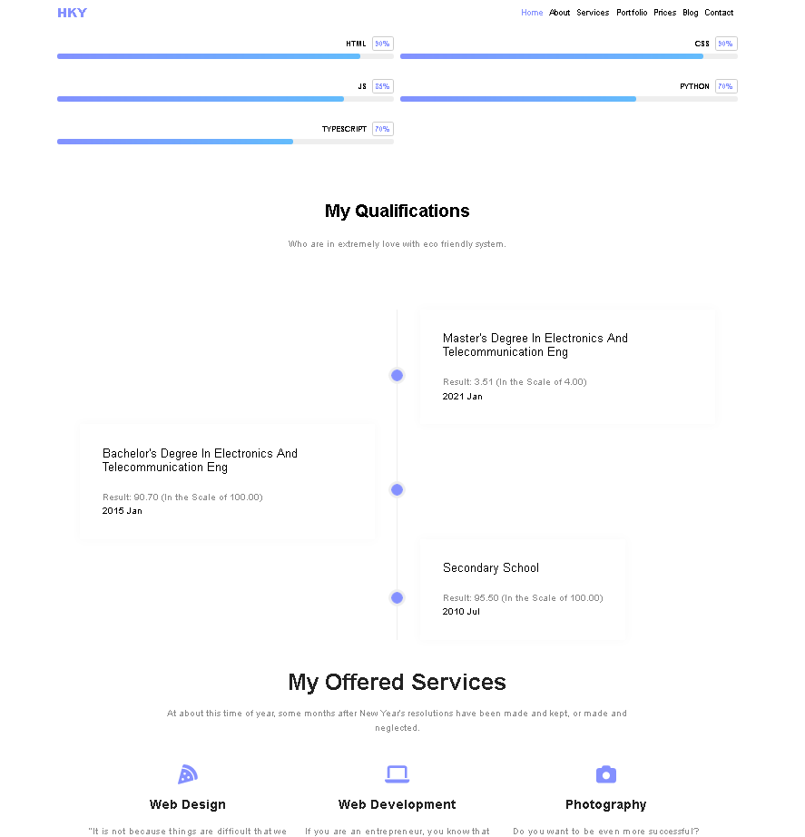 Personal Portfolio Website